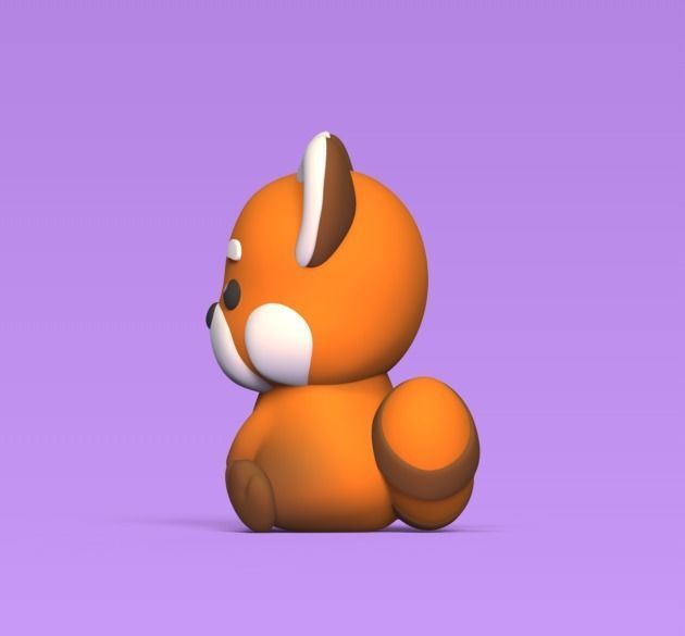 Little Red Panda 3D print model_2