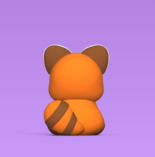 Little Red Panda 3D print model_3