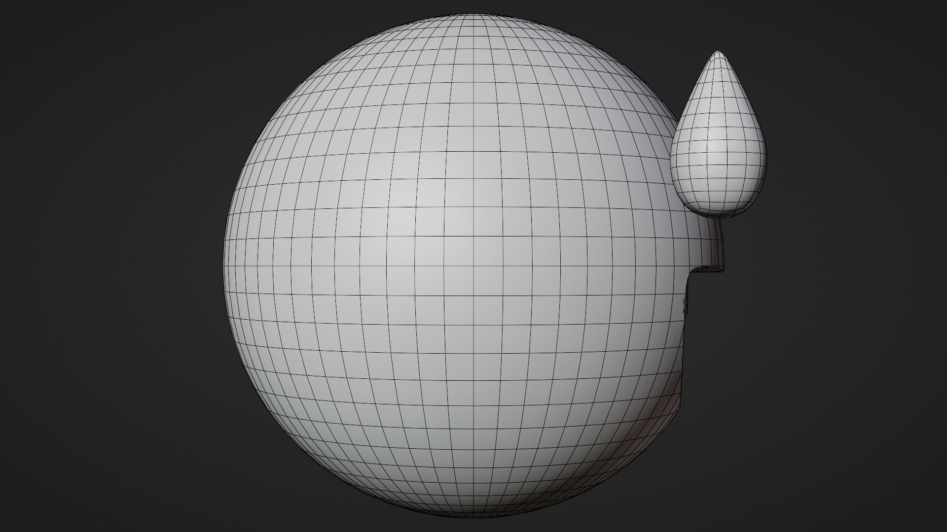 Awkward yellow ball Emoticon Emoji or Smiley 3D model_10