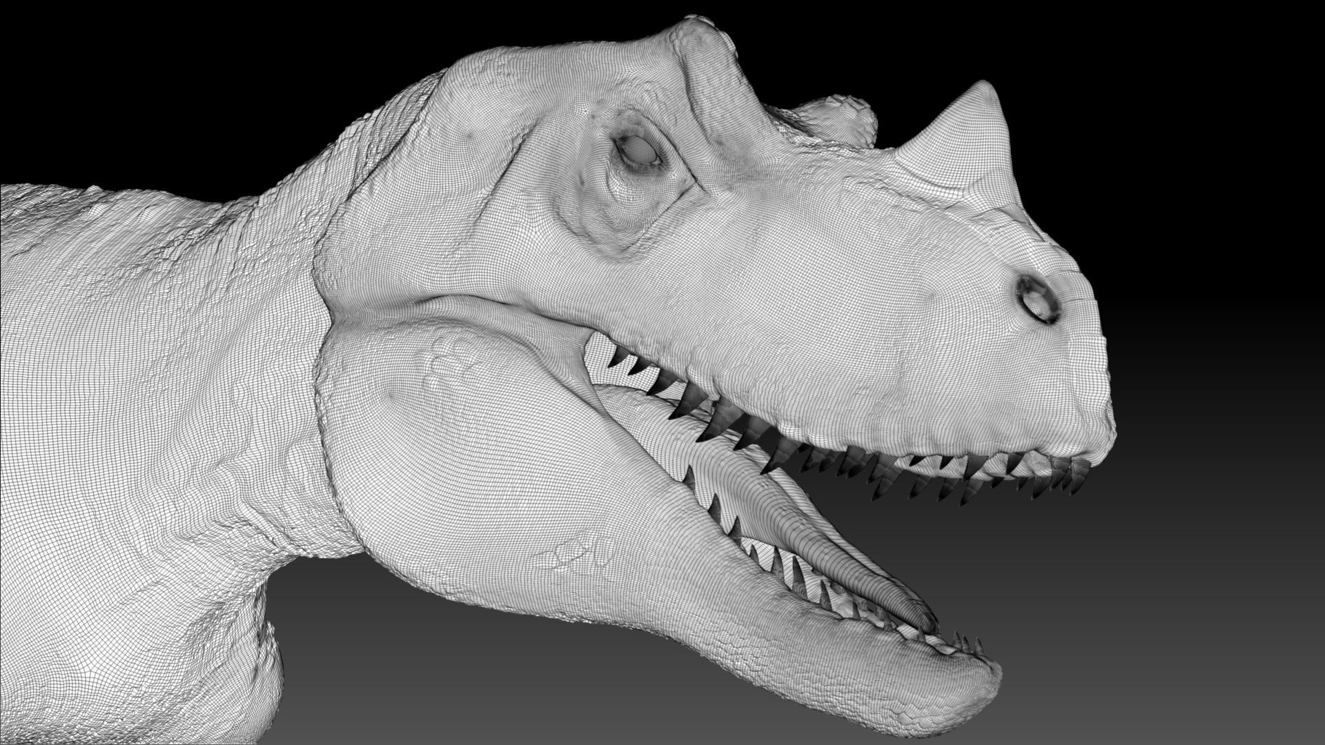 Dinosaur Caretosaurus Sculpt Project 3D model_12
