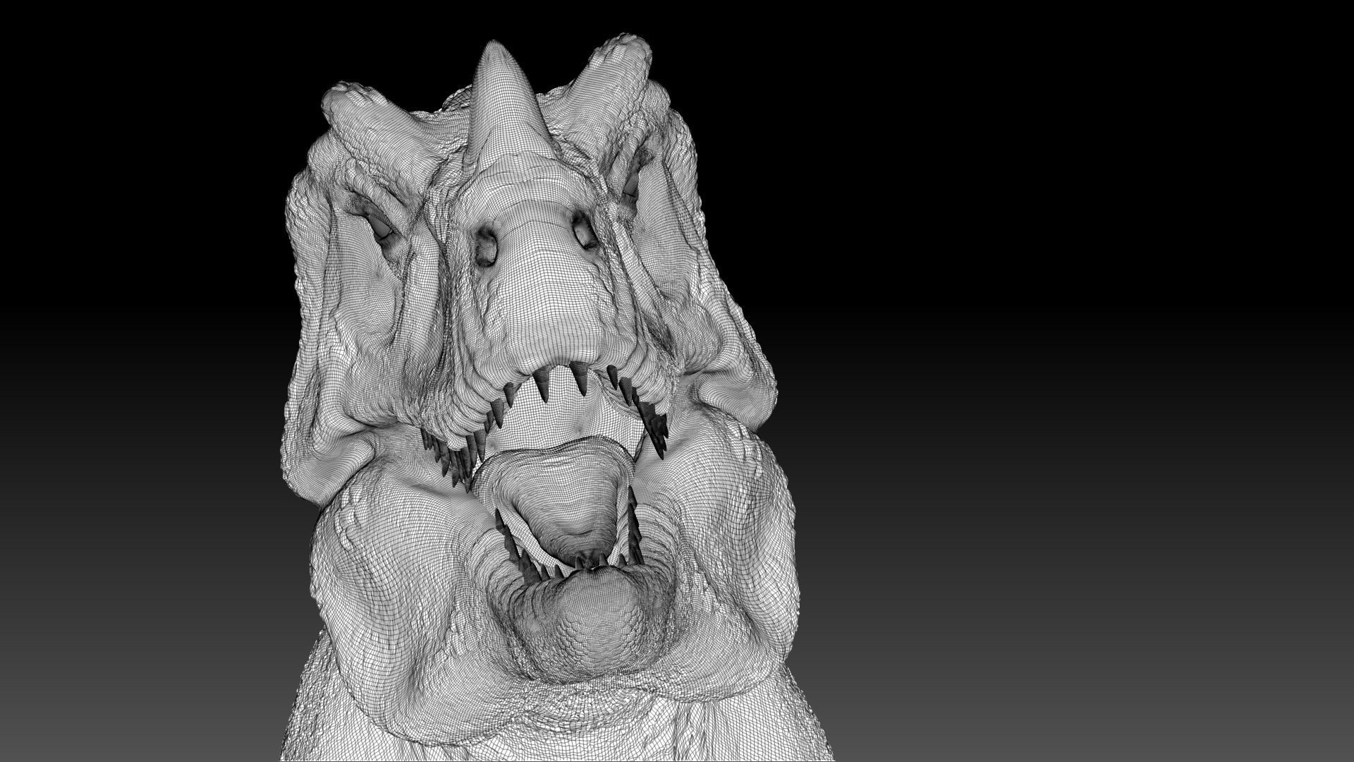 Dinosaur Caretosaurus Sculpt Project 3D model_13