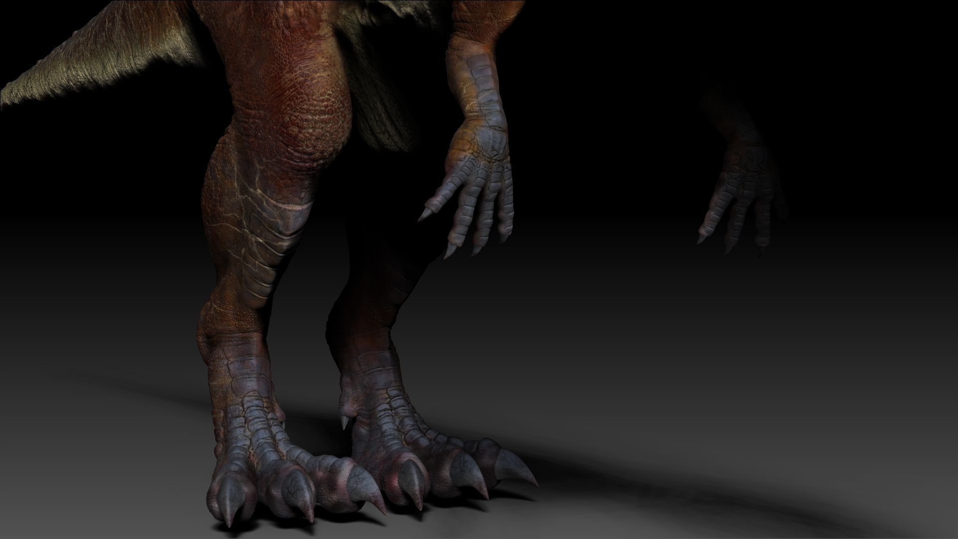 Dinosaur Caretosaurus Sculpt Project 3D model_8