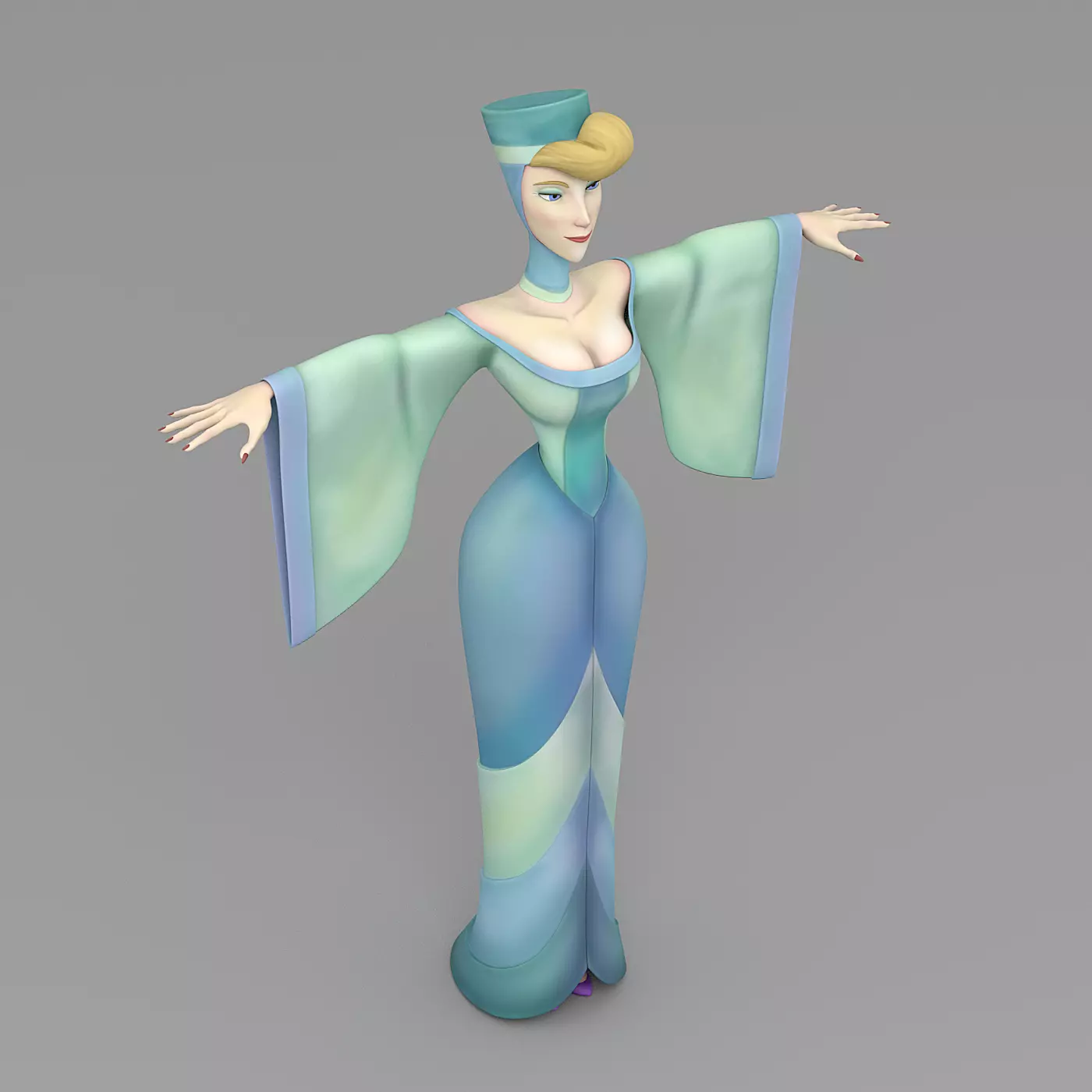 cartoon woman 6 Low-poly 3D model