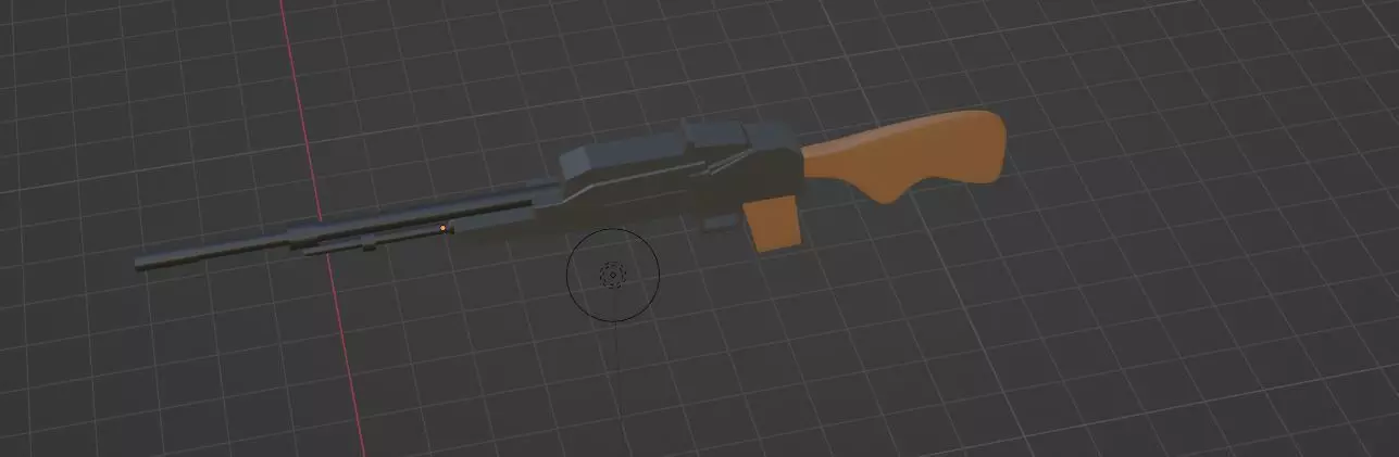Kalashnikov machine gun Free low-poly 3D model_0