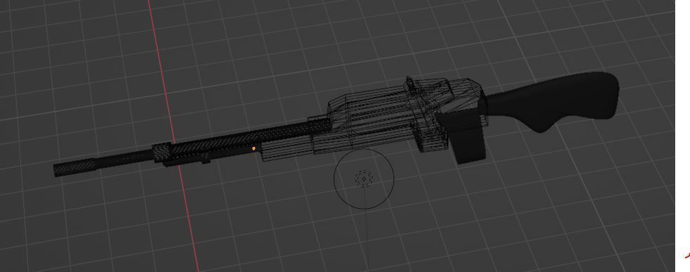 Kalashnikov machine gun Free low-poly 3D model_3