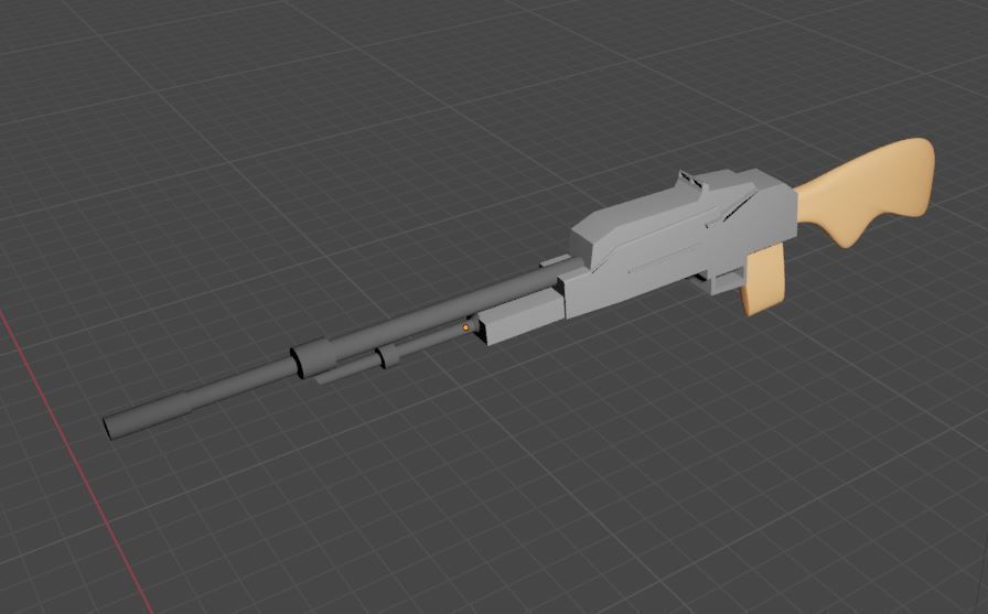 Kalashnikov machine gun Free low-poly 3D model_2