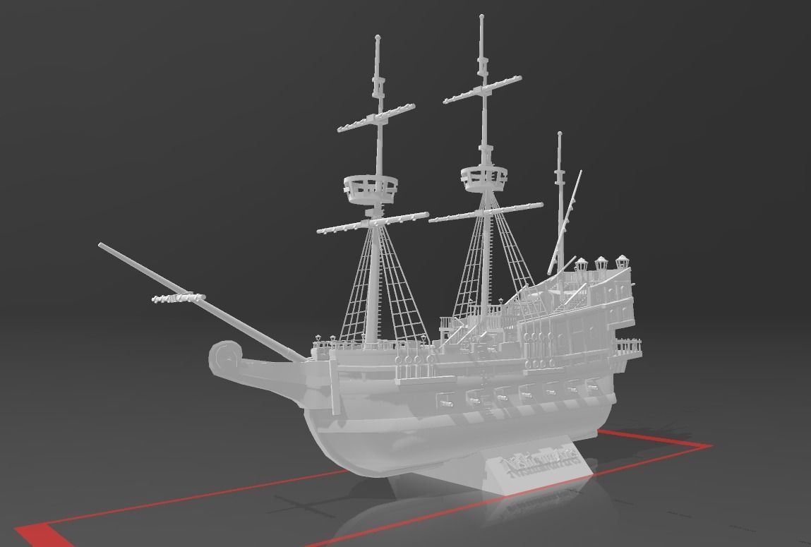 PIRATE SHIP for printing 3D print model_6