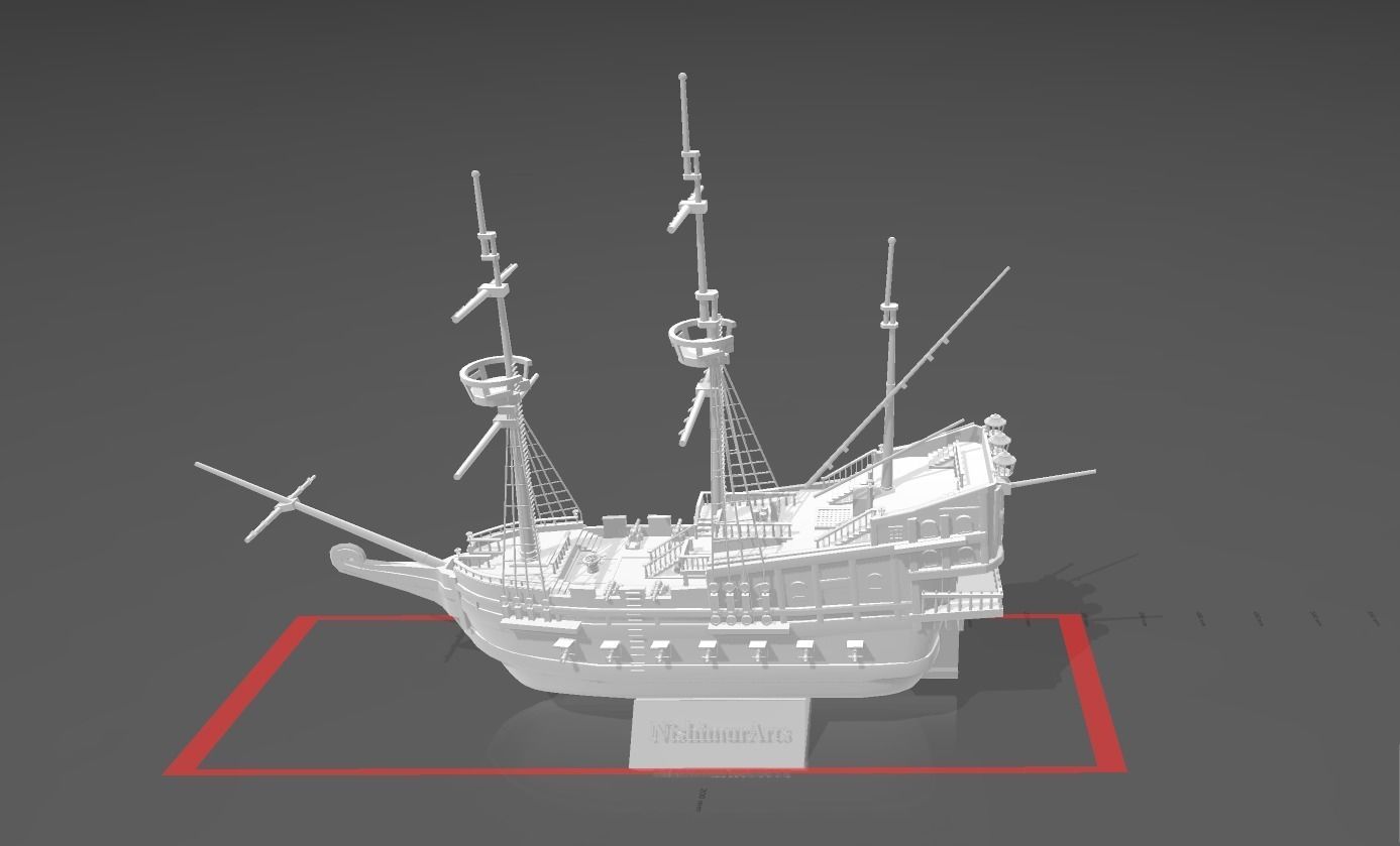 PIRATE SHIP for printing 3D print model_7