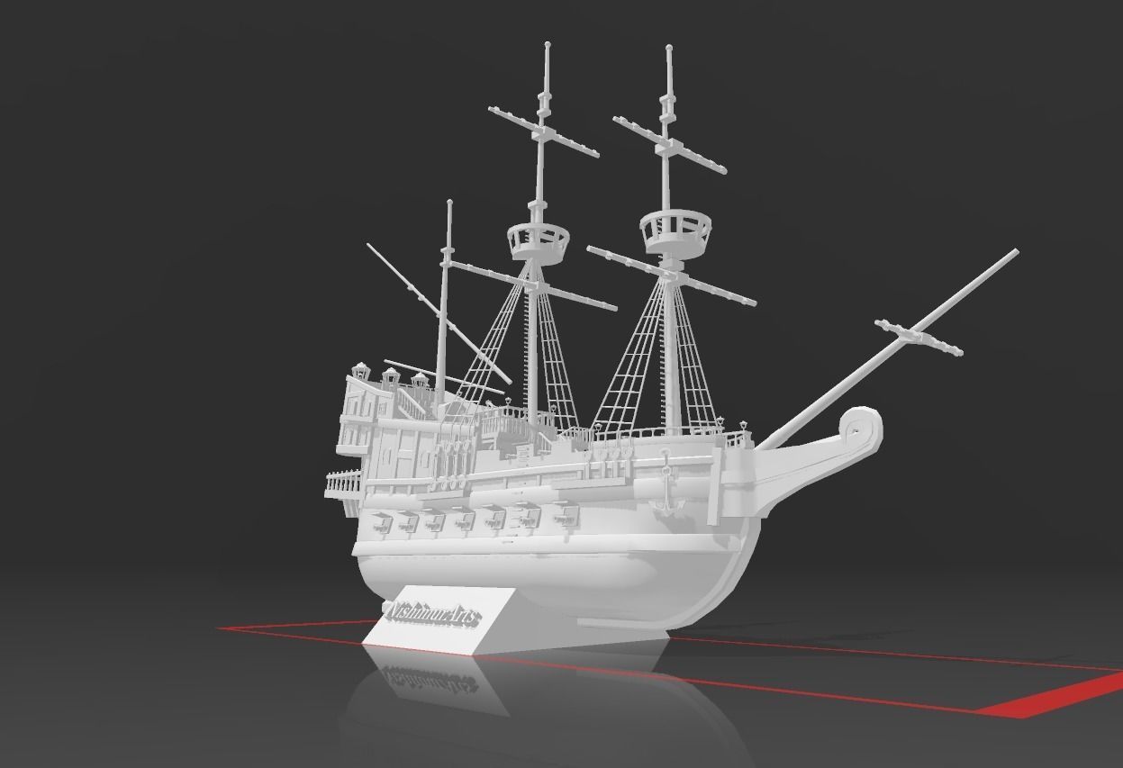 PIRATE SHIP for printing 3D print model_5