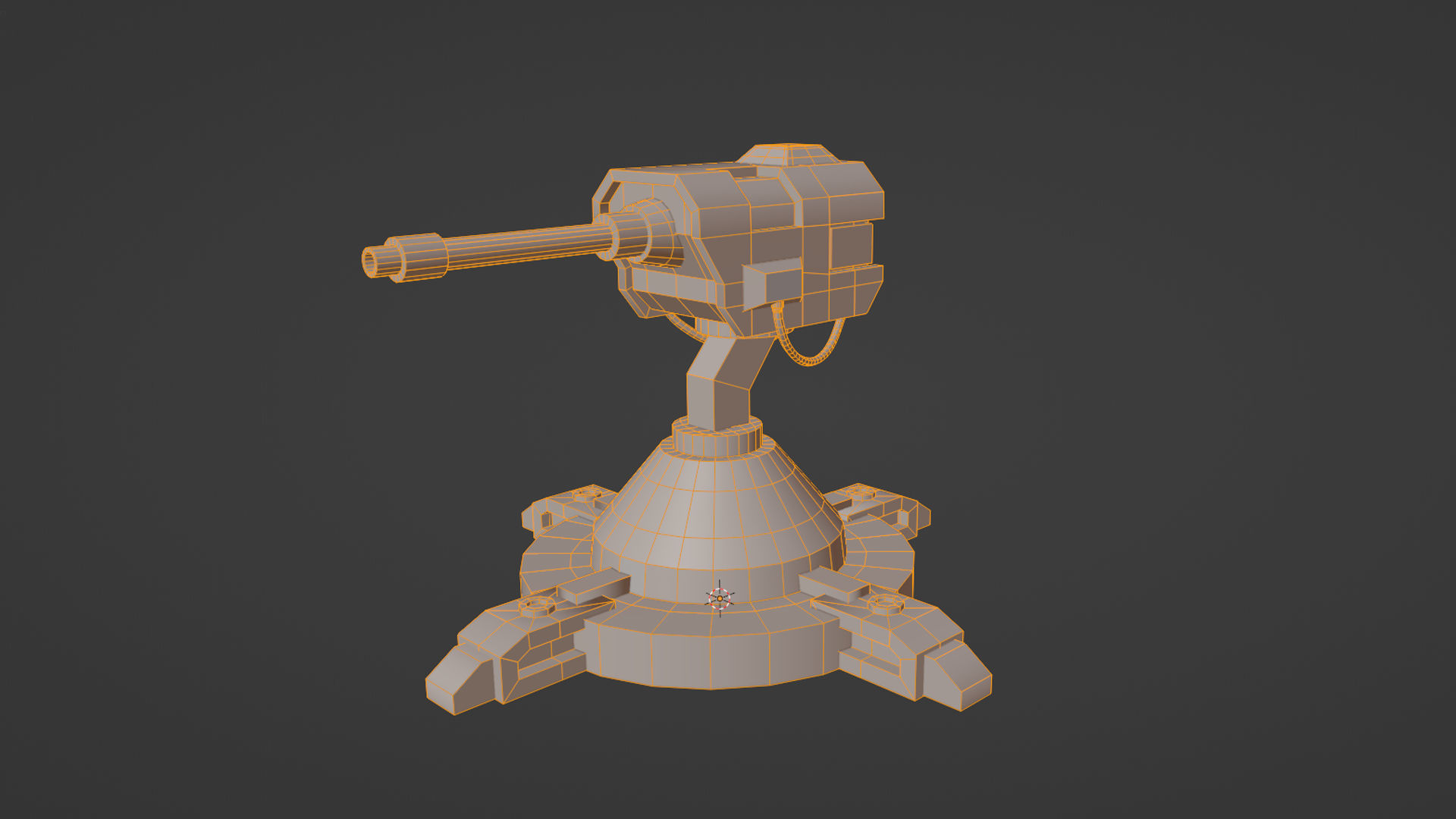 Combat laser turret Free low-poly 3D model_8