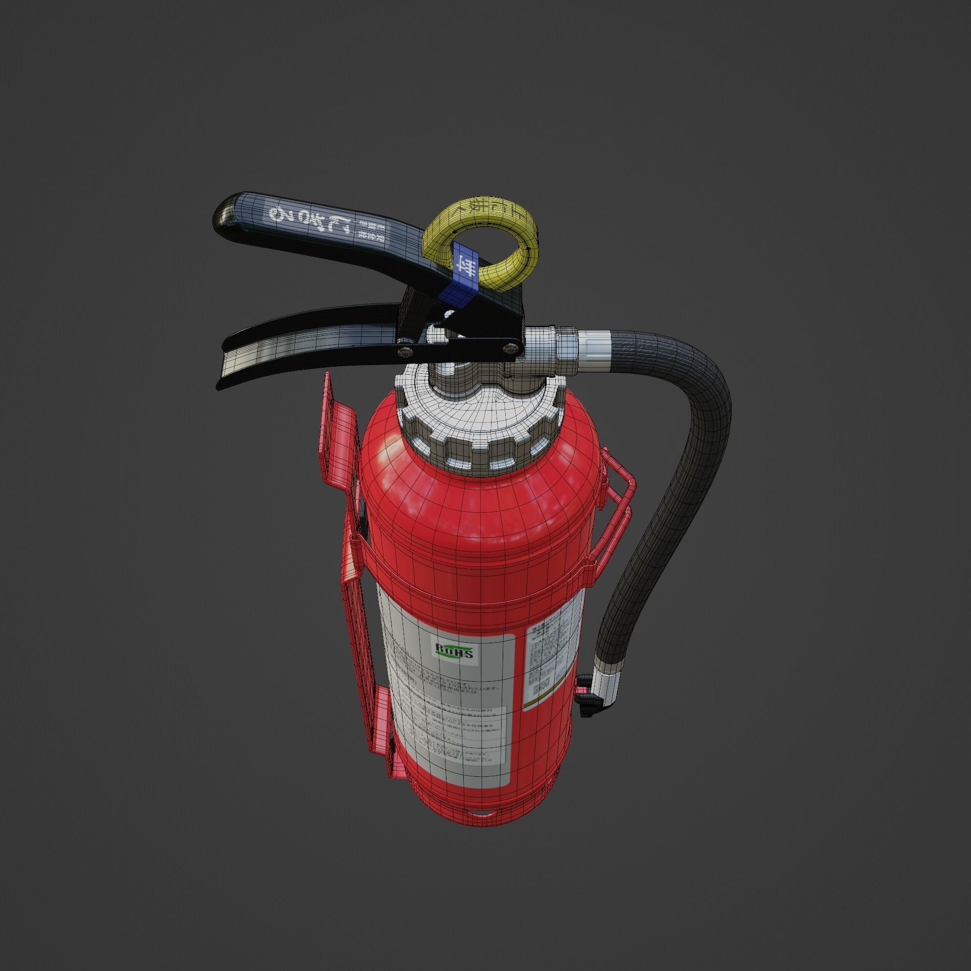 Japanese Car Extinguisher 415mm 3D model_17