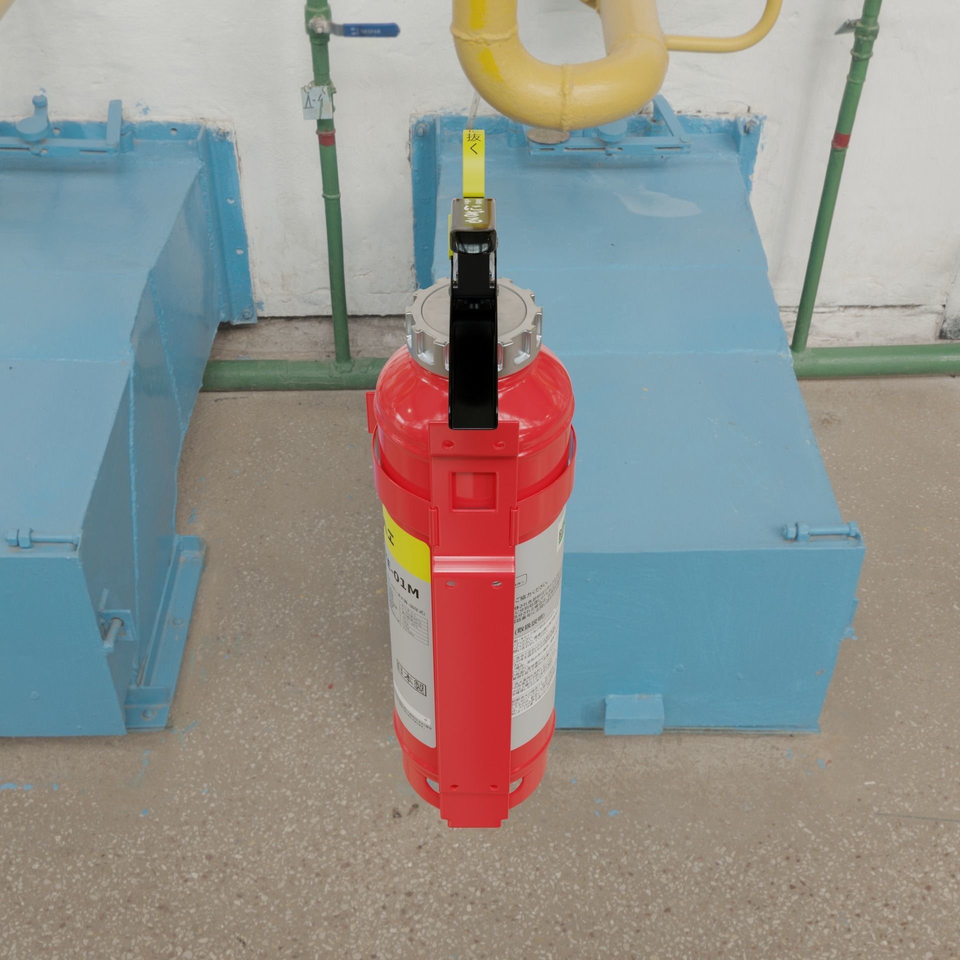 Japanese Car Extinguisher 415mm 3D model_6