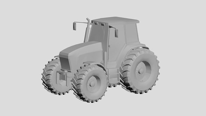 Tractor concept Low-poly 3D model