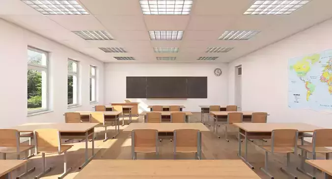 Classroom Interior 1 3D model