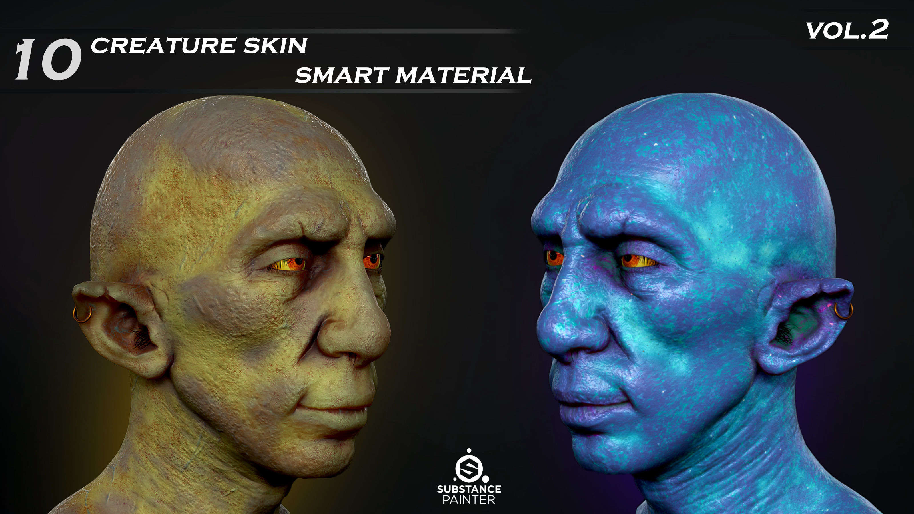 10 Creature skin smart material VOL 02 3D model_5