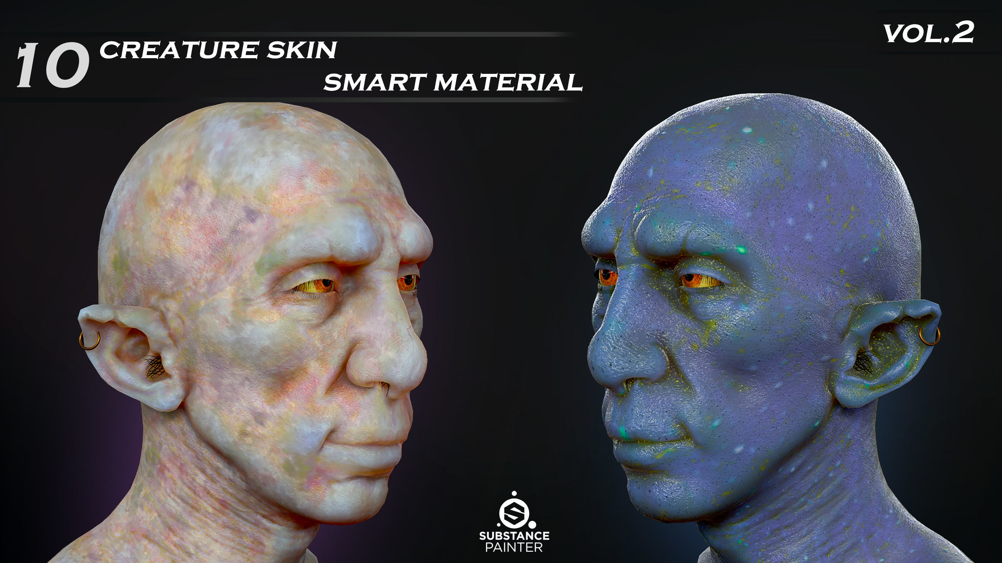 10 Creature skin smart material VOL 02 3D model_4