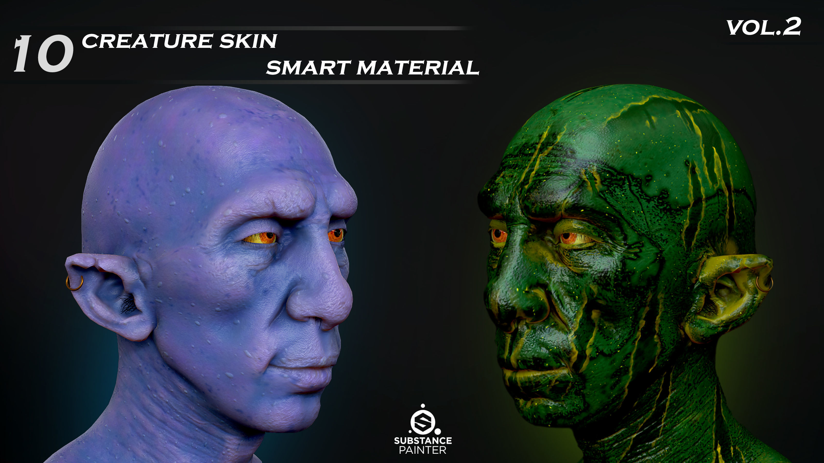 10 Creature skin smart material VOL 02 3D model_6