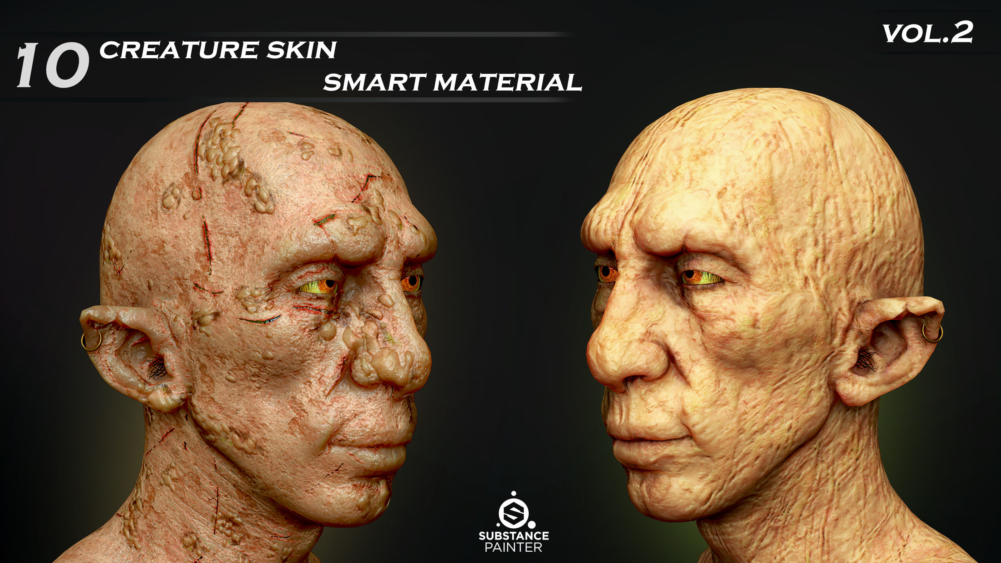 10 Creature skin smart material VOL 02 3D model_2
