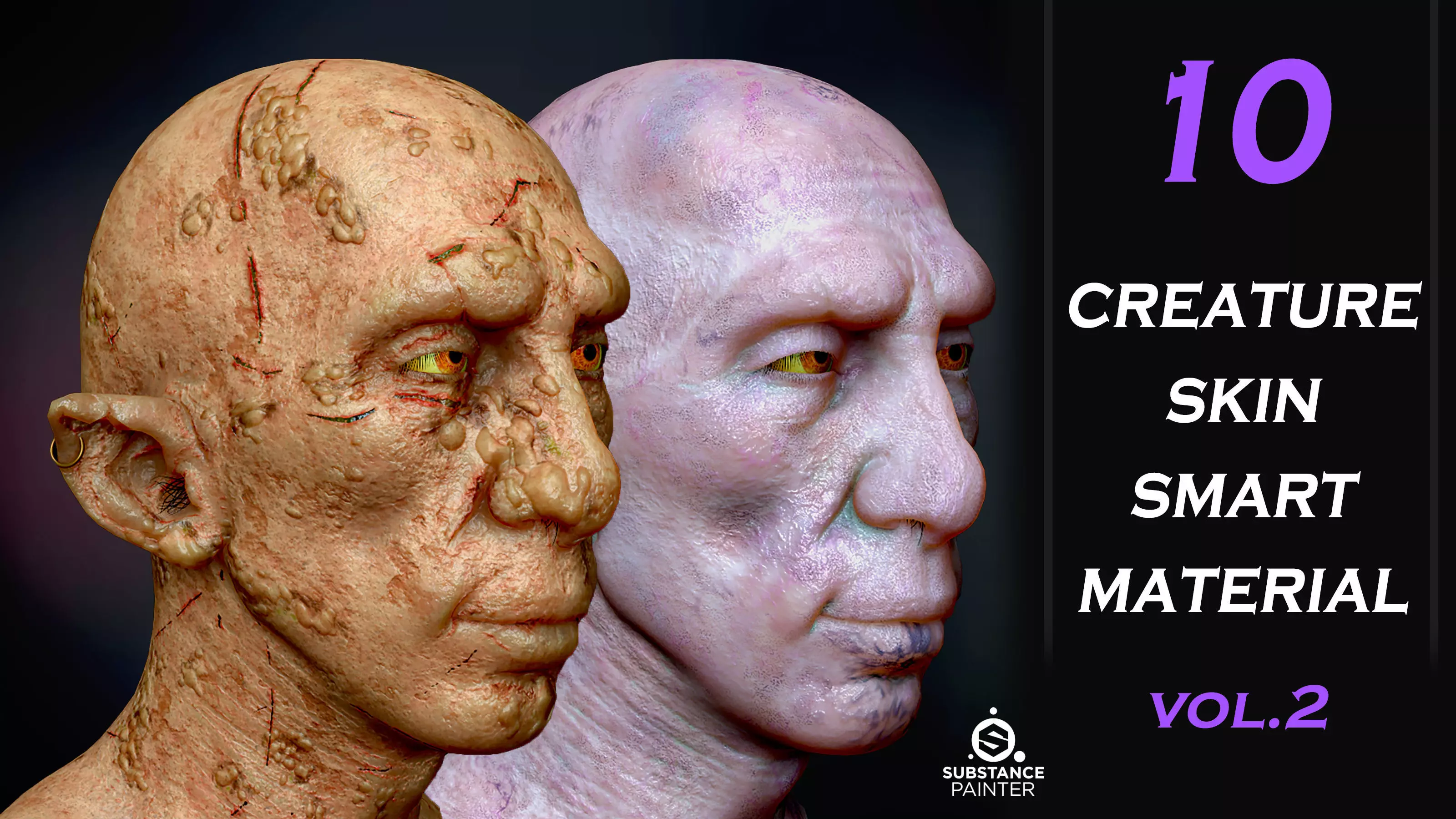 10 Creature skin smart material VOL 02 3D model_0
