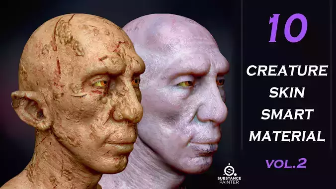 10 Creature skin smart material VOL 02 3D model