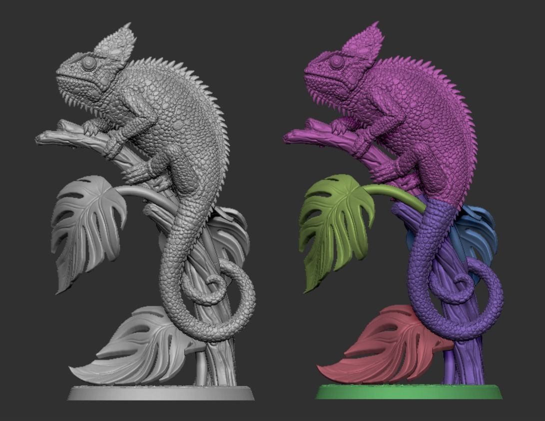 Veiled Chameleon 3D print model_11
