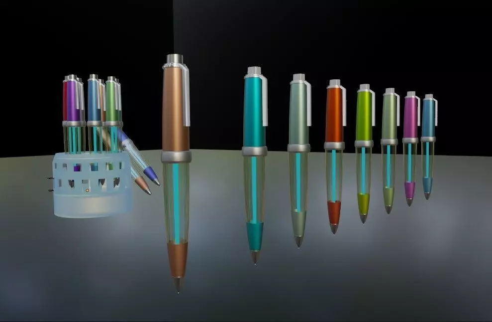 free 3D ballpen design  3D model_0