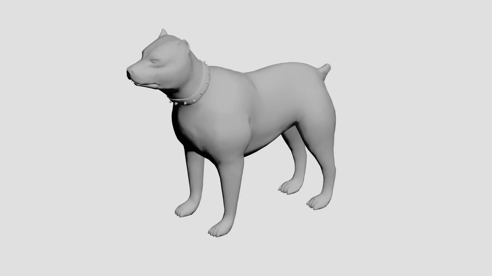 Dog concept Low-poly 3D model_0