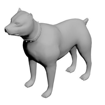 Dog concept Low-poly 3D model_8