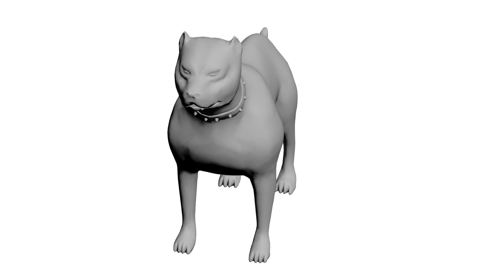Dog concept Low-poly 3D model_4