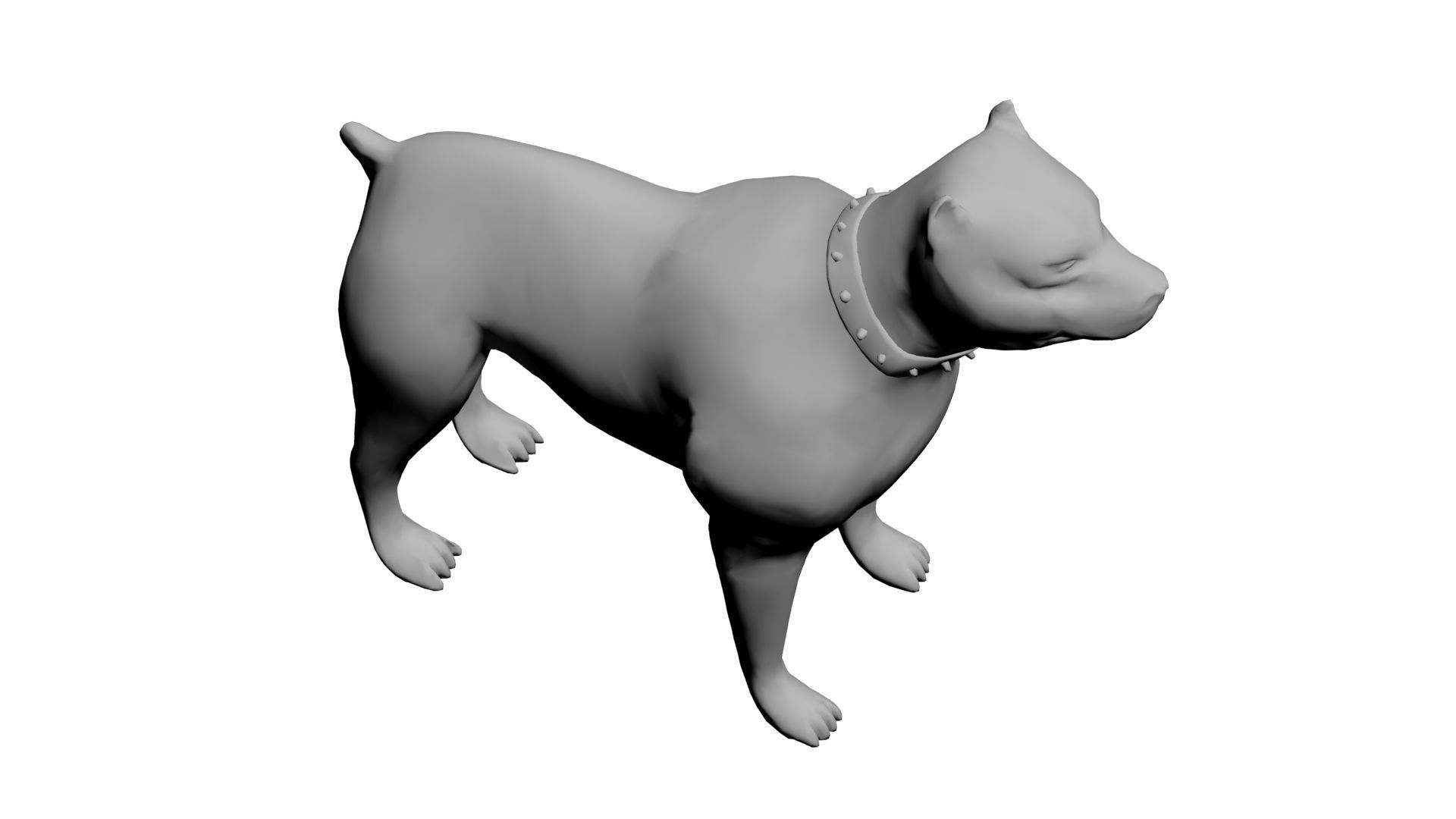 Dog concept Low-poly 3D model_5