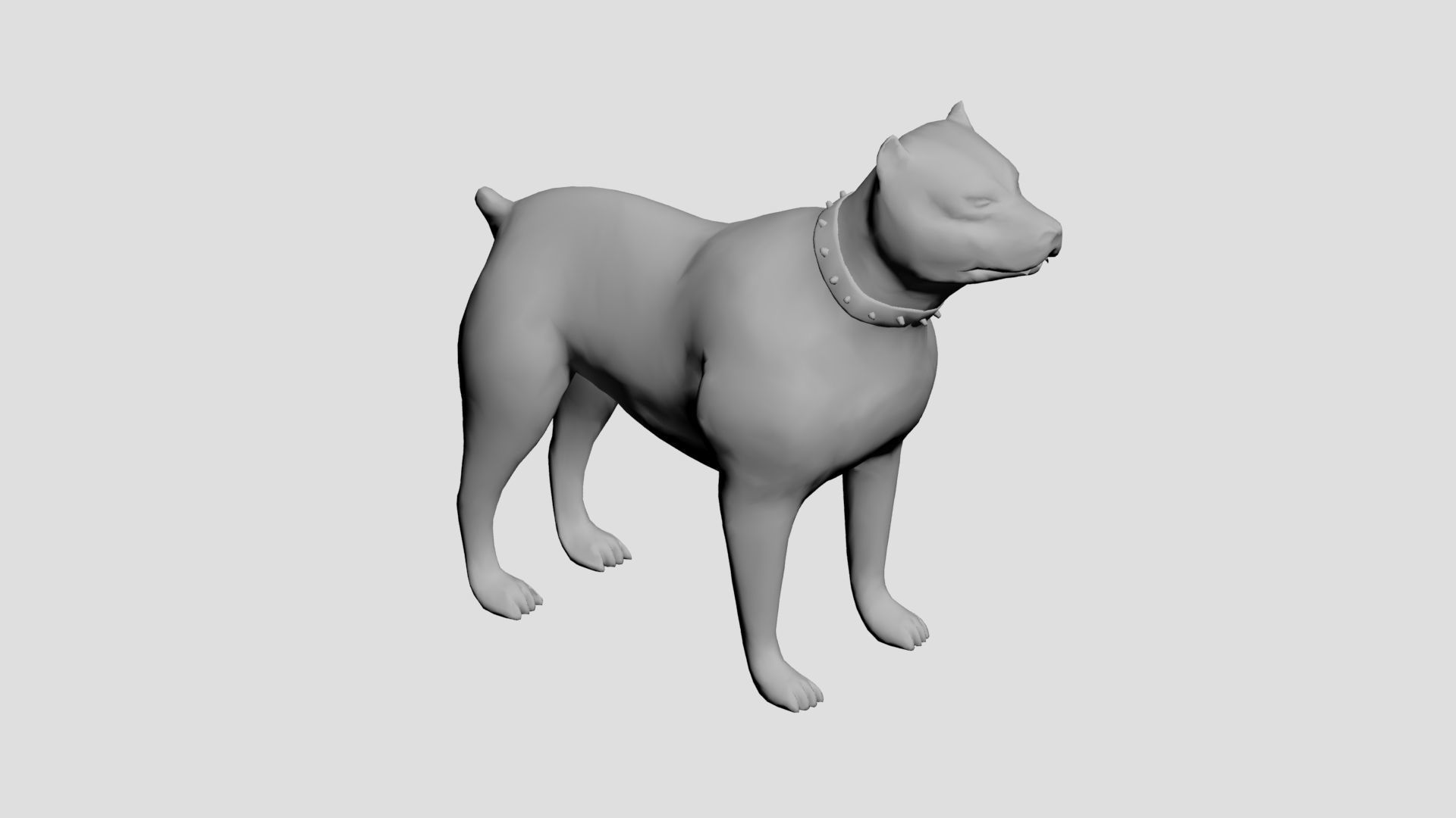 Dog concept Low-poly 3D model_1