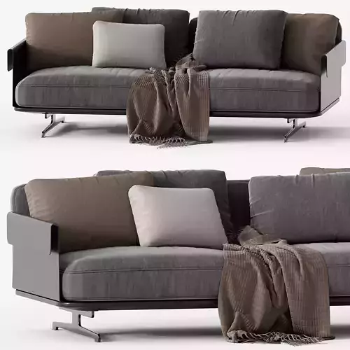 Flexform BRETTON Fabric sofa  3D model