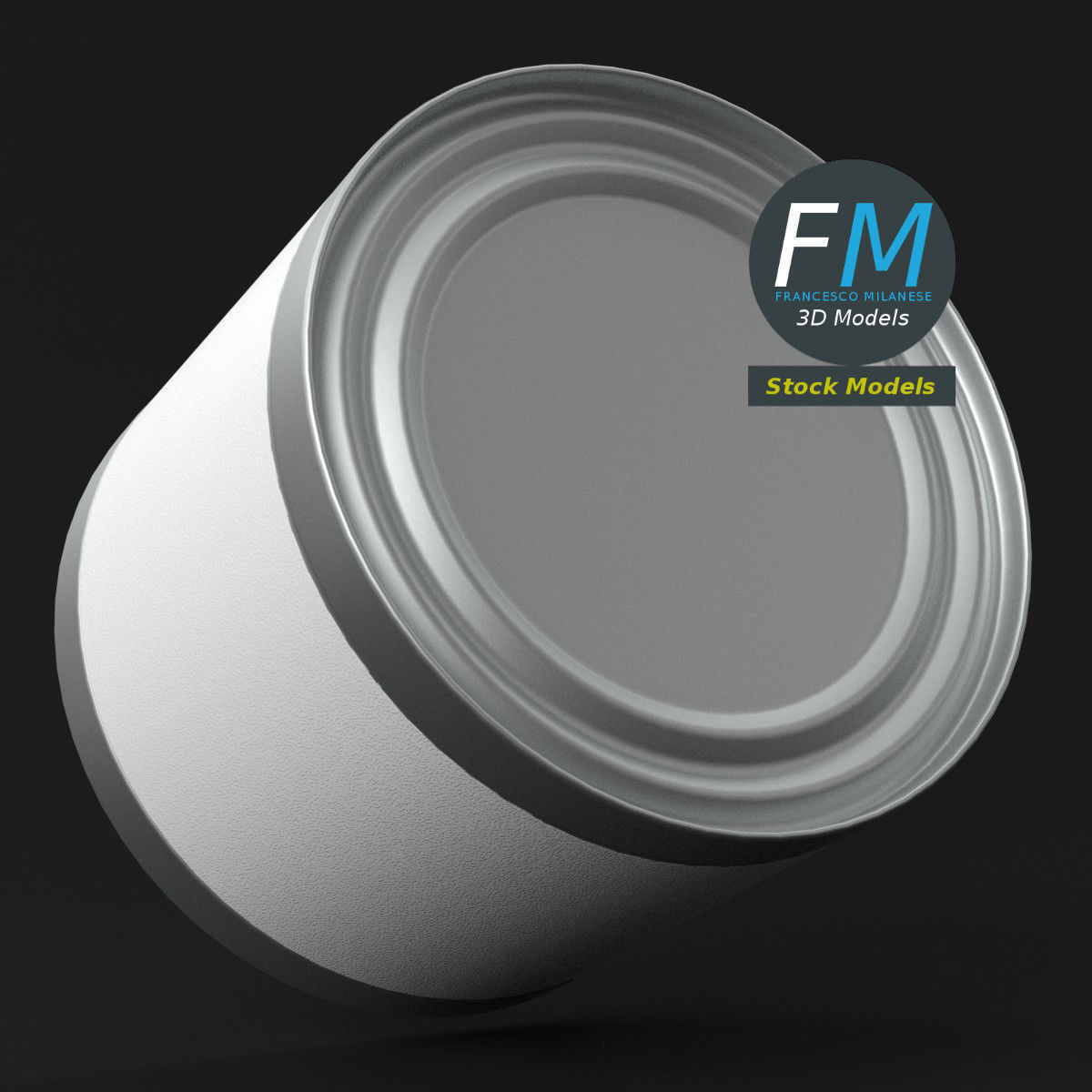 Small food can 3D model_5