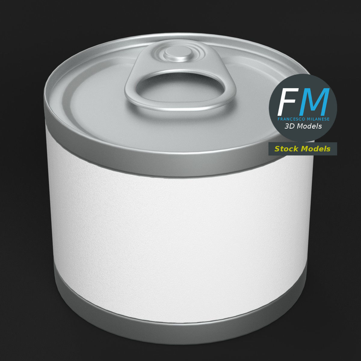 Small food can 3D model_2