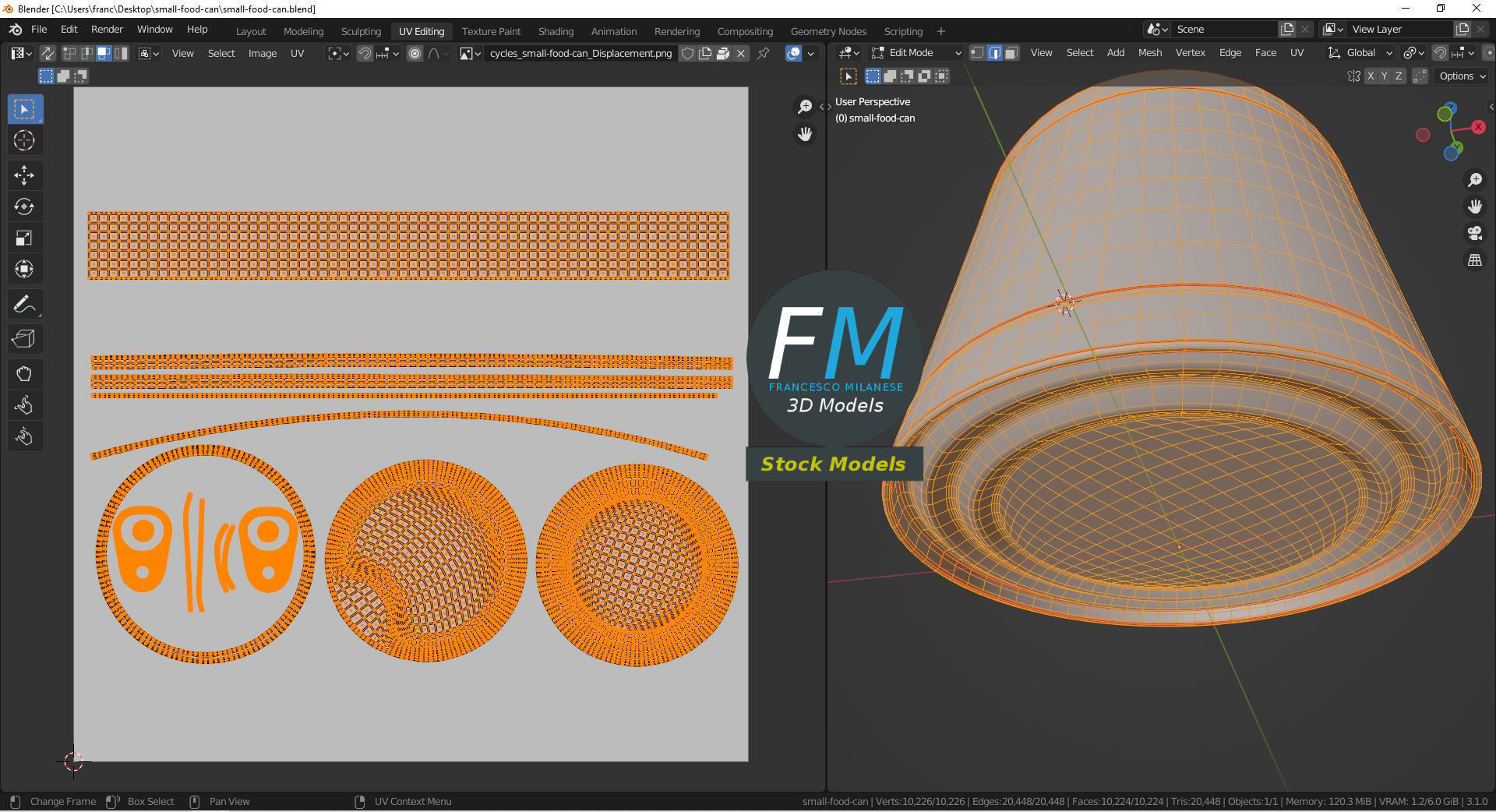 Small food can 3D model_10