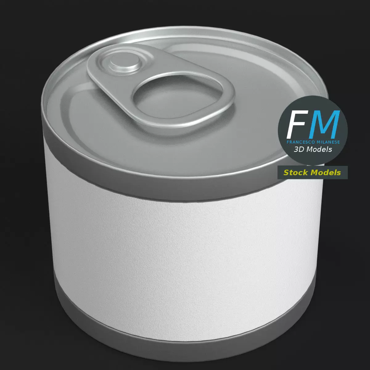 Small food can 3D model_0