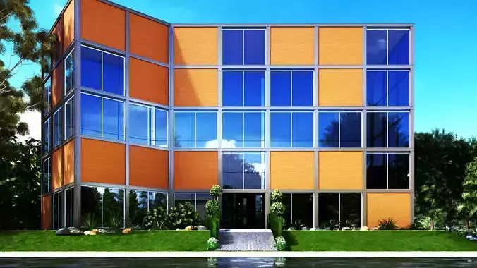 Building 003 Low-poly 3D model