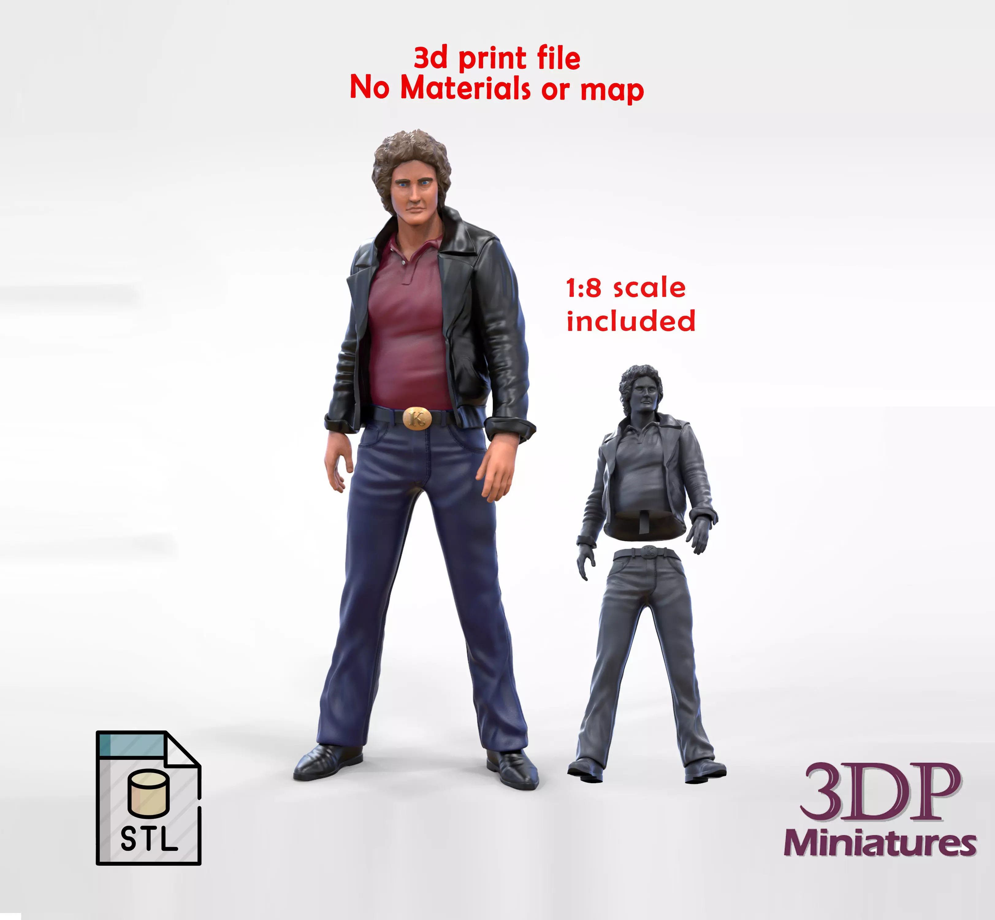 Michael Knight in Knight Rider 3D print model_0