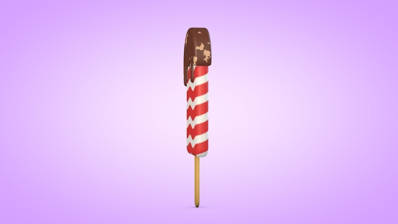 Ice Cream Set Low-poly 3D model_4