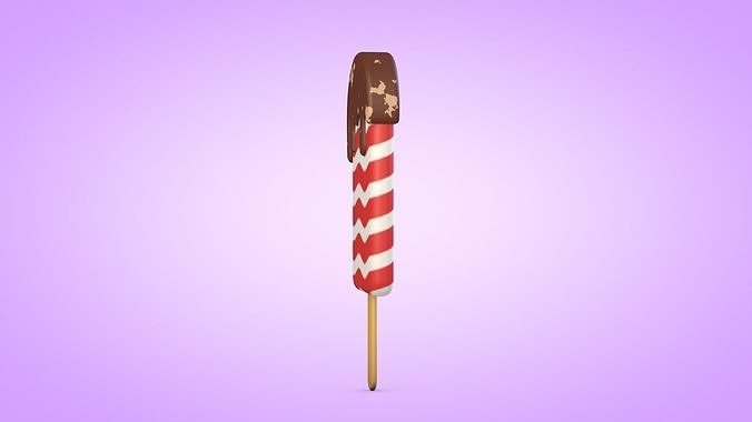 Ice Cream Set Low-poly 3D model 5