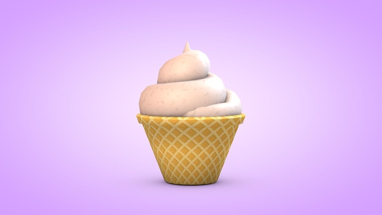 Ice Cream Set Low-poly 3D model_17