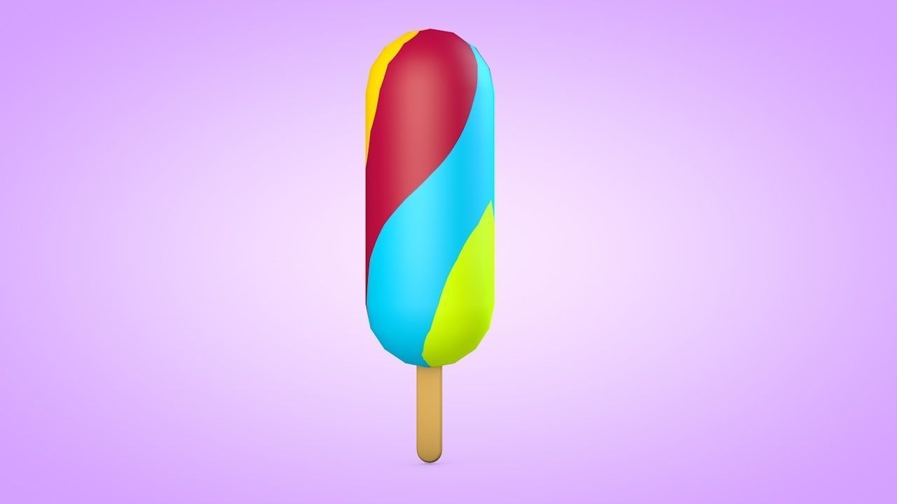 Ice Cream Set Low-poly 3D model_11