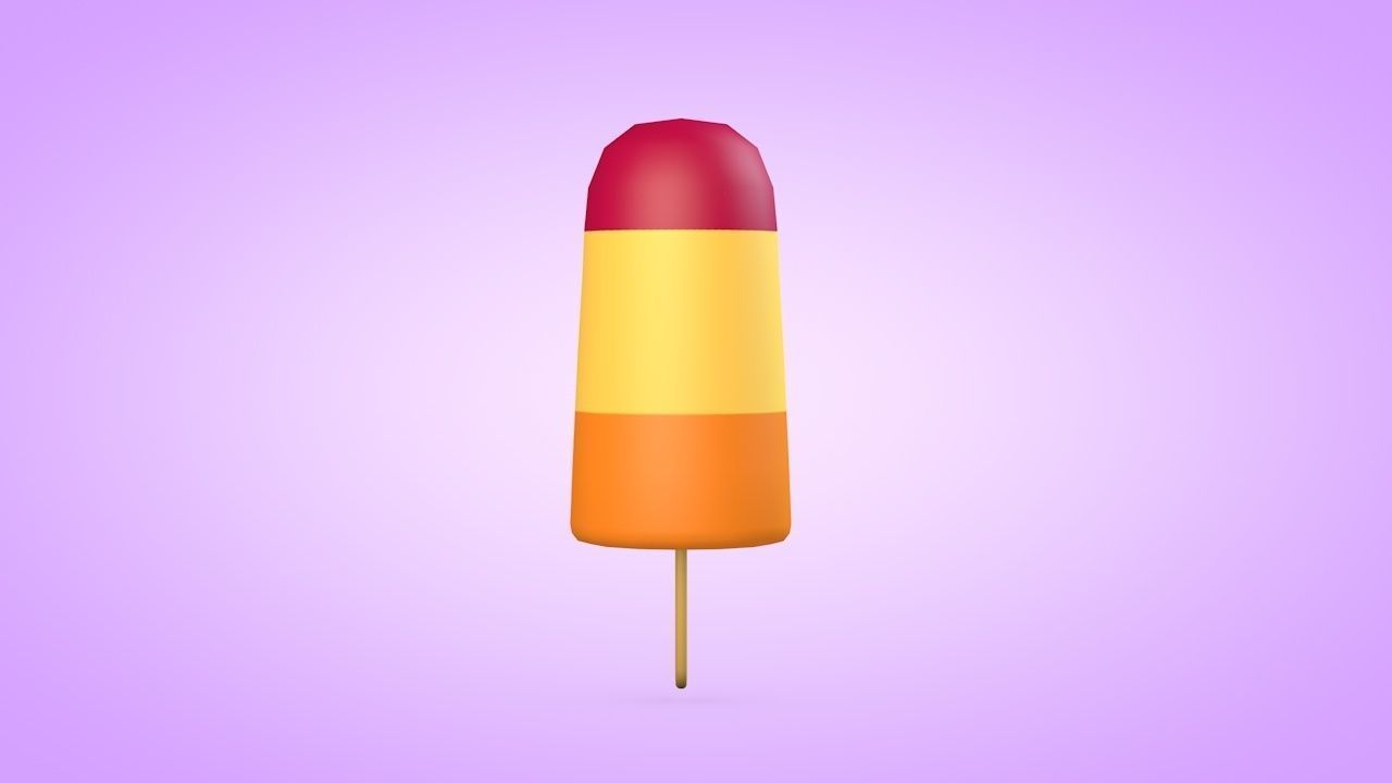Ice Cream Set Low-poly 3D model_23