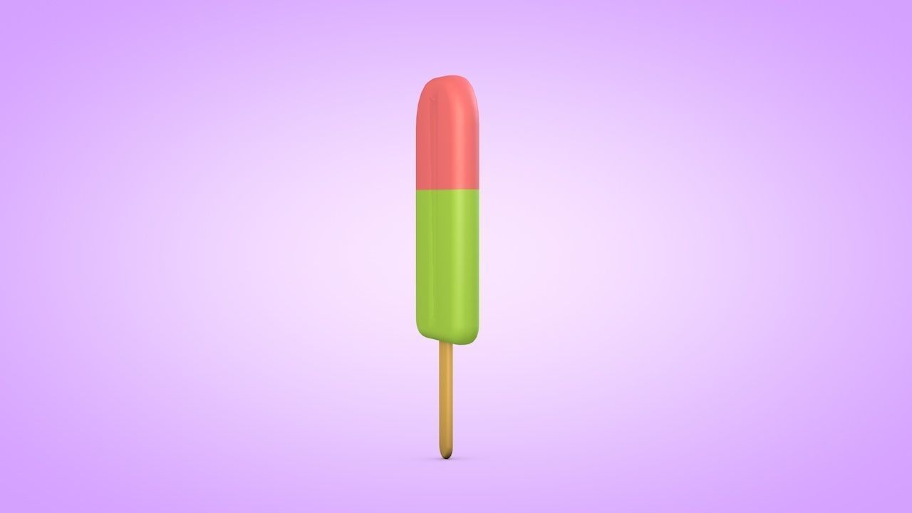 Ice Cream Set Low-poly 3D model_13