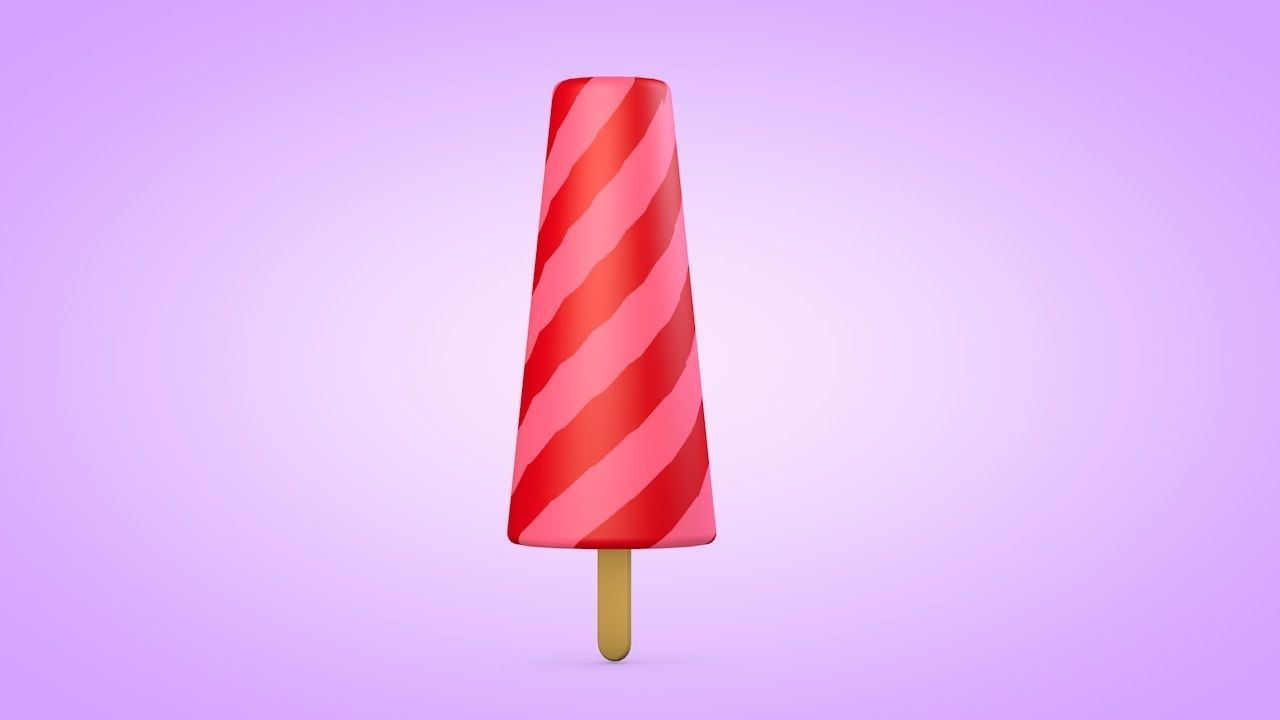 Ice Cream Set Low-poly 3D model_12