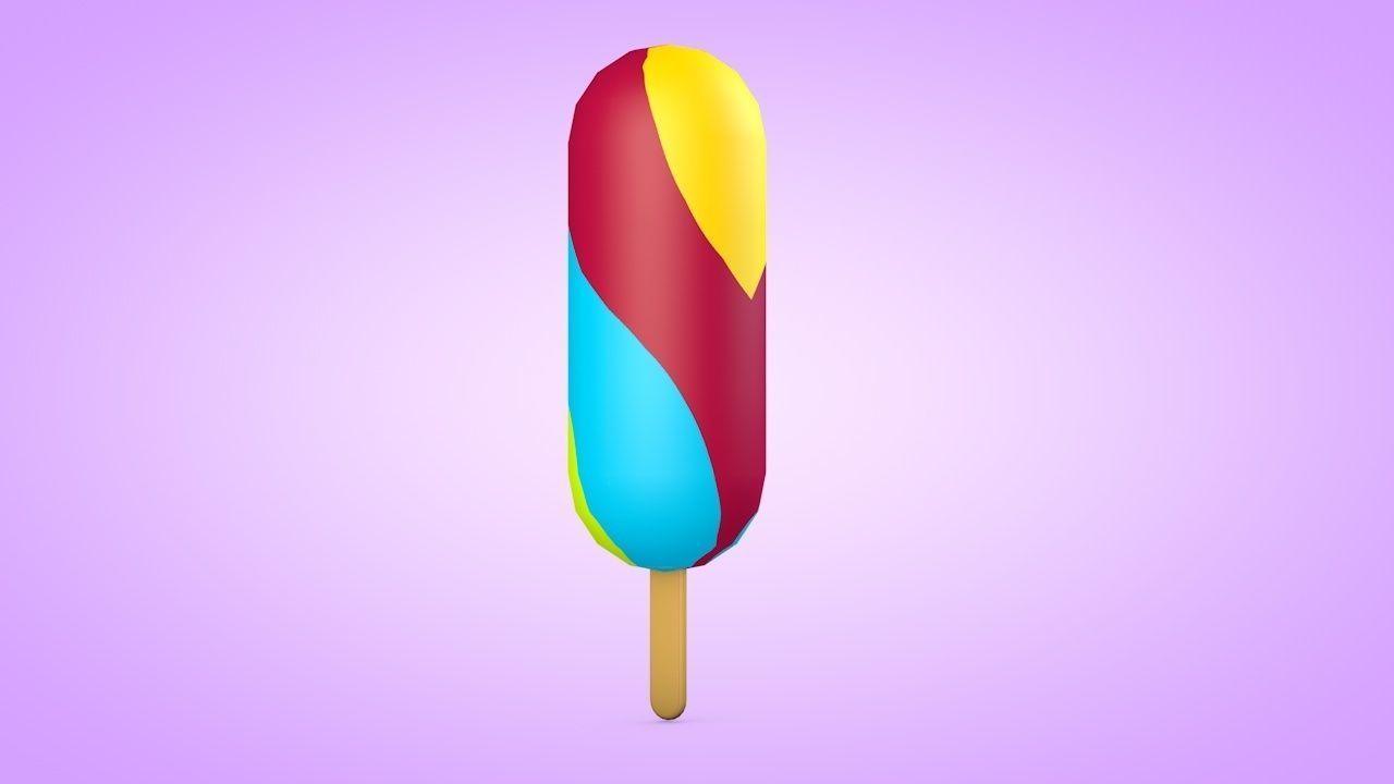 Ice Cream Set Low-poly 3D model_10