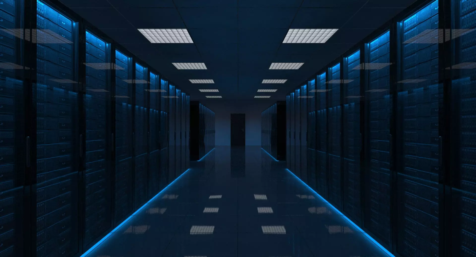 Futuristic Server Room 3D model_0