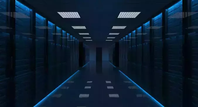 Futuristic Server Room 3D model Futuristic Server Room 3D model