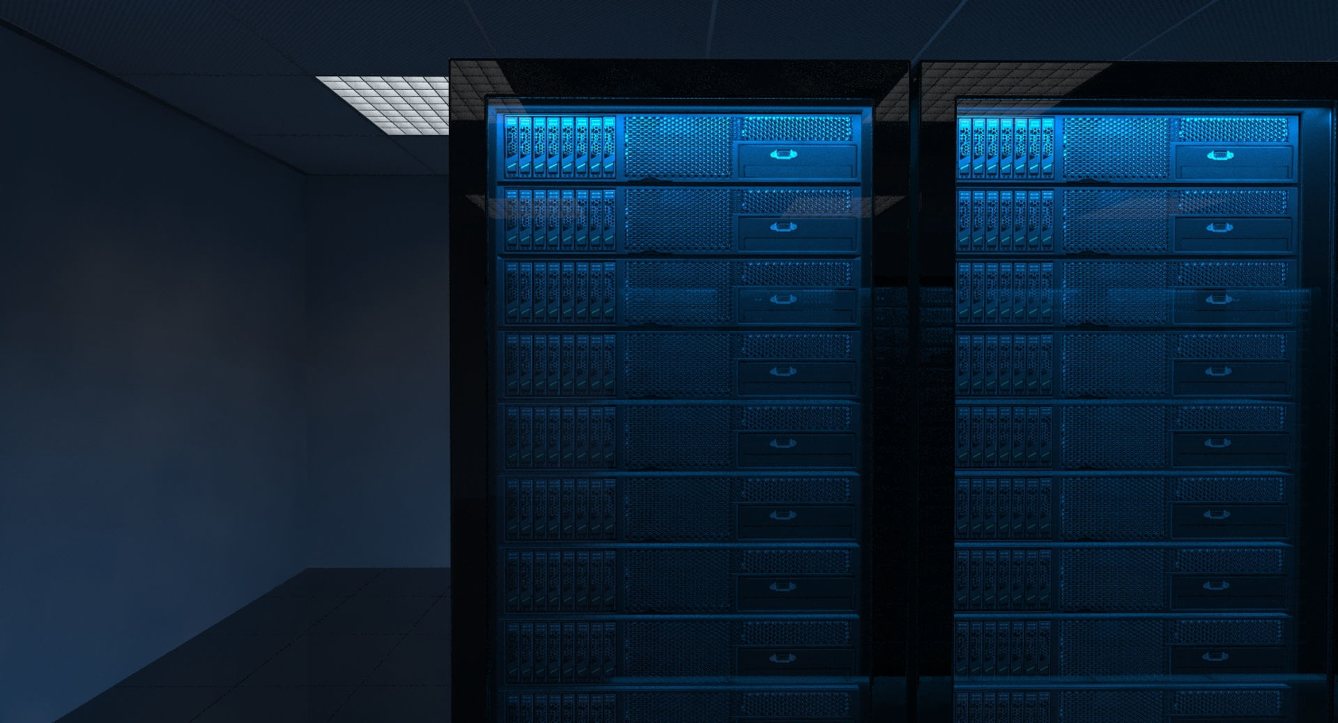Futuristic Server Room 3D model_2