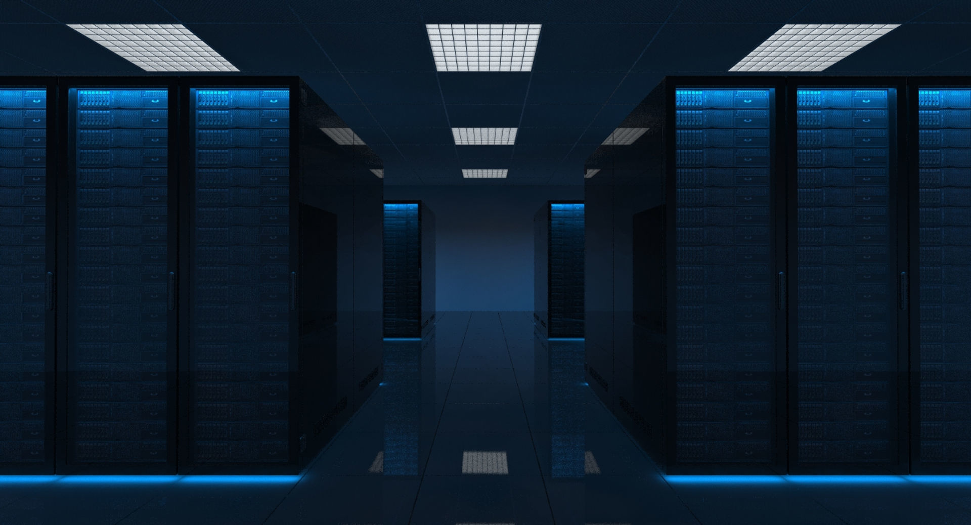Futuristic Server Room 3D model_1